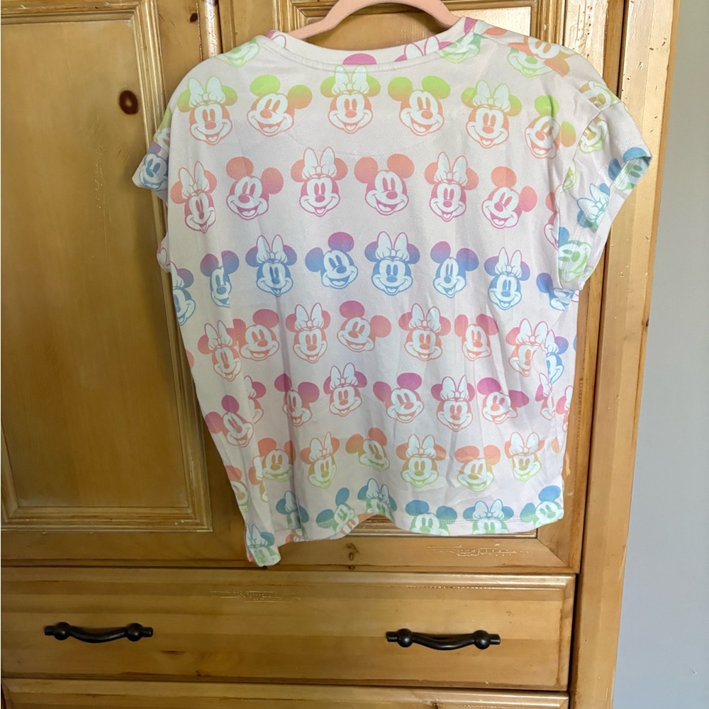 Disney Mickey & Minnie Mouse Pajama Set – Pastel Print | Size Large (12/14) - Picture 4 of 9